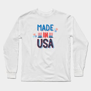 Made in USA Typography Long Sleeve T-Shirt